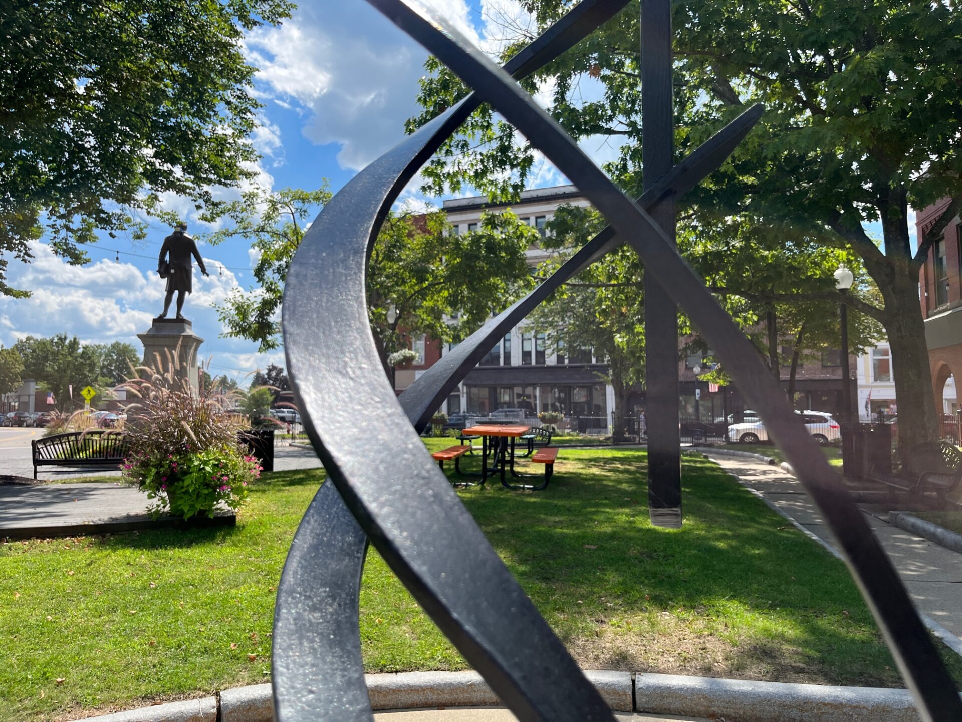 New art in Central Square made with reclaimed material from historic