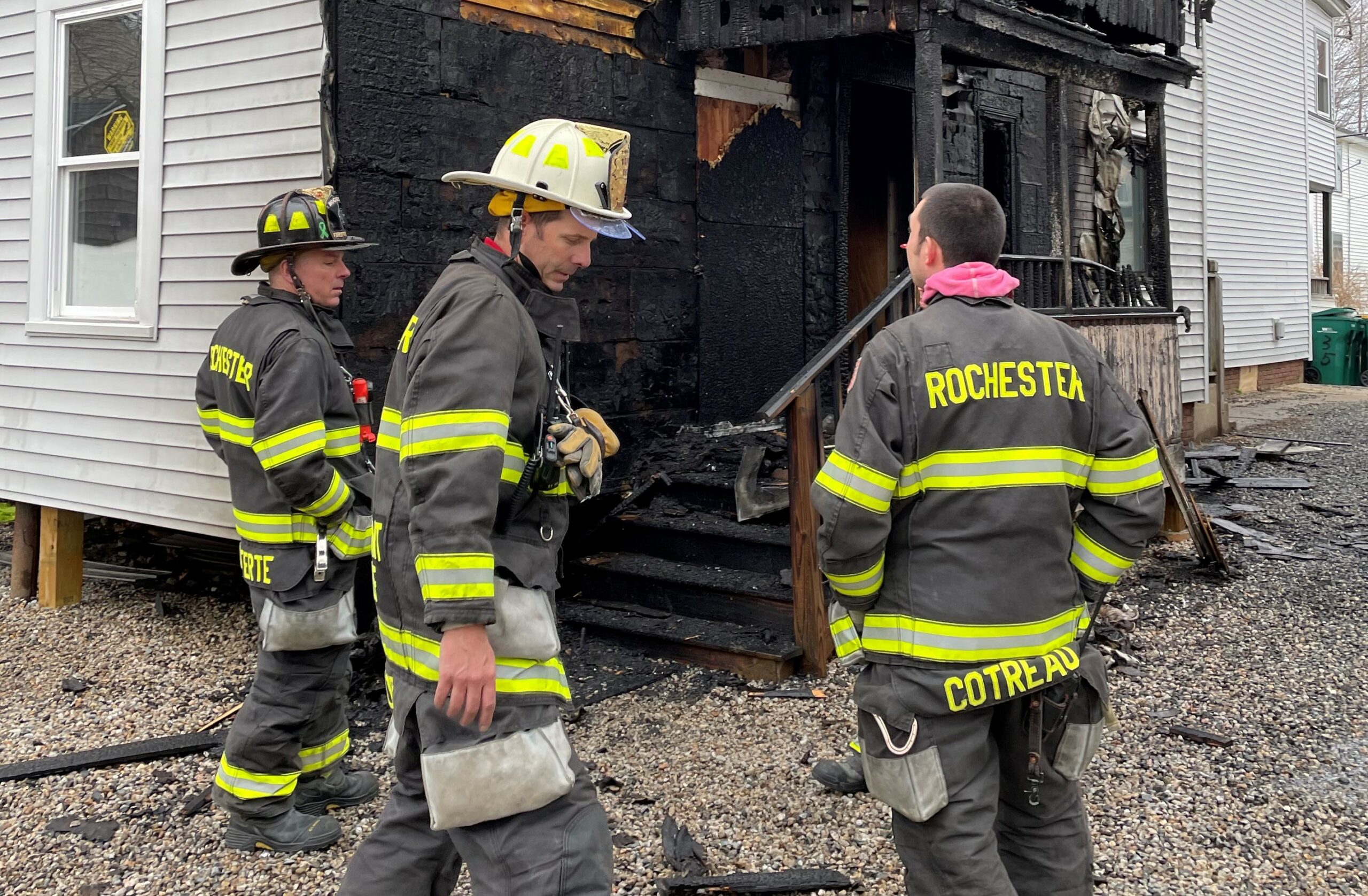 Fire Department responds to building fire at 35 Pine Street, no