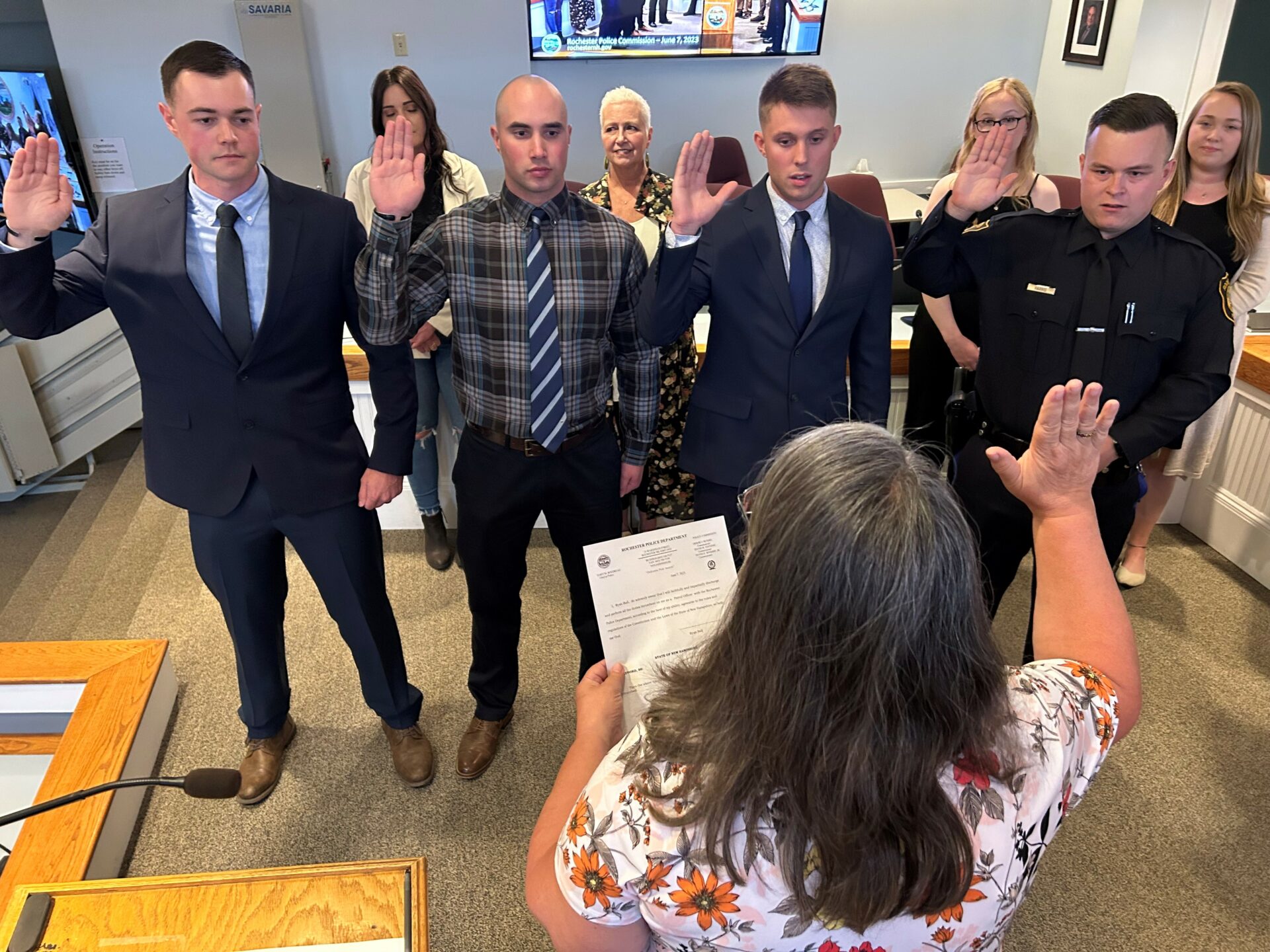 Police Department Welcomes 4 New Officers Promotes Nicole Knox To