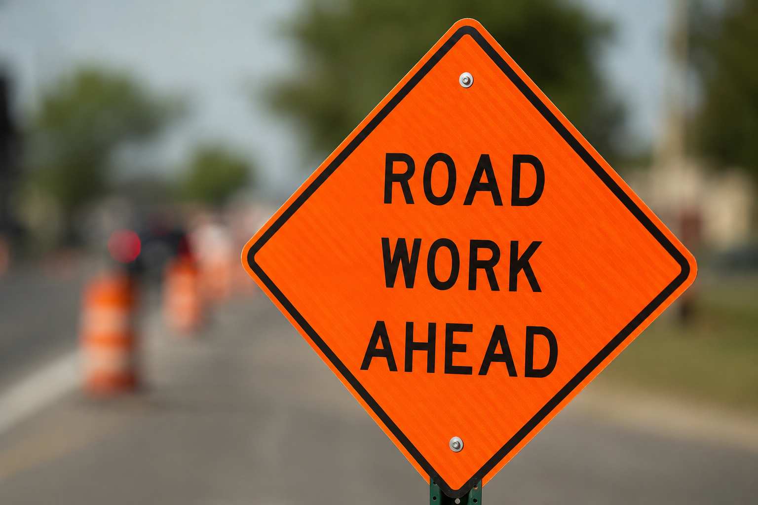 Road Work Sign